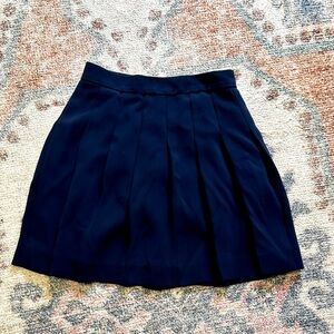 Elegant Navy Pleated Skirt